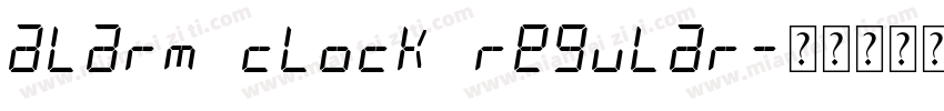 alarm clock regular字体转换